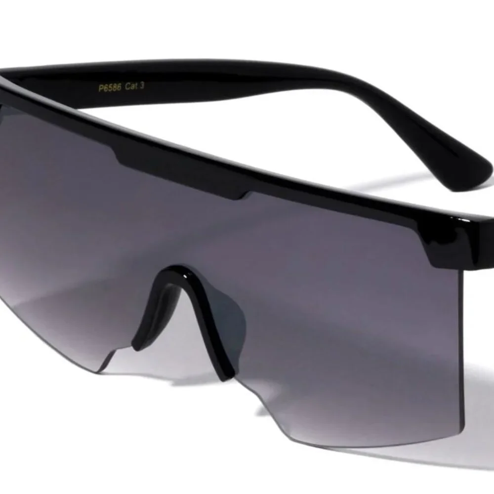 Men Sports Sunglasses Fashion‎ Designer Retro Black Lens Outdoor Driving Rimless